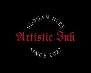 Simple Gothic Tattoo logo