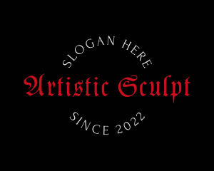 Simple Gothic Tattoo logo design