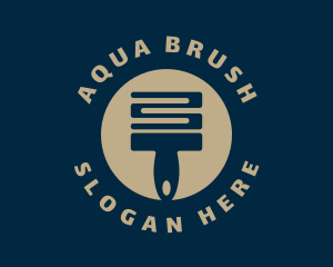 Paint Brush Home Improvement  logo design