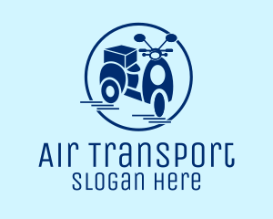 Blue Delivery Scooter  logo design