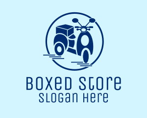 Blue Delivery Scooter  logo design