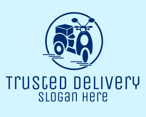 Blue Delivery Scooter  logo design