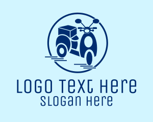 Blue Delivery Scooter  Logo