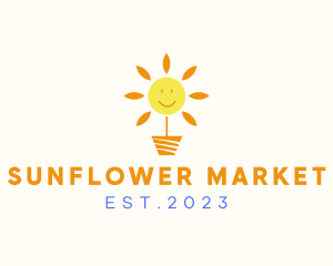 Happy Sunflower Plant logo