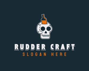 Beer Brewery Skull logo design