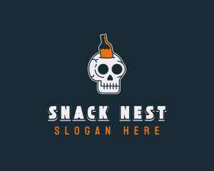 Beer Brewery Skull logo design