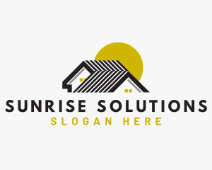 House Roof Sun logo design