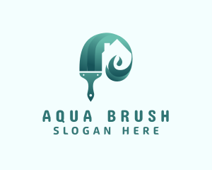 Paint Brush Home Painter logo design