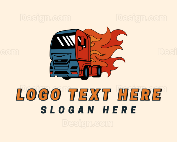 Flame Freight Truck Logo