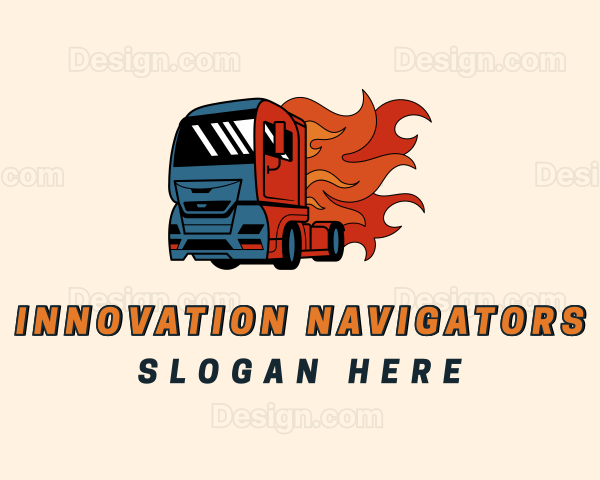 Flame Freight Truck Logo