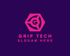 Geometric Cube Tech logo design