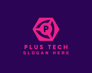 Geometric Cube Tech logo design