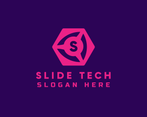 Geometric Cube Tech logo design