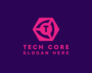 Geometric Cube Tech logo design