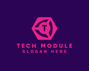 Geometric Cube Tech logo design