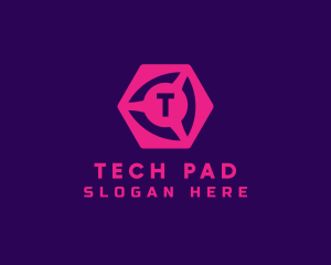 Geometric Cube Tech logo design