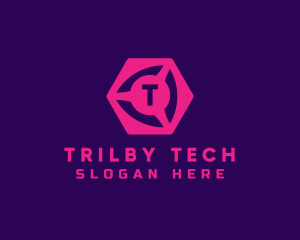 Geometric Cube Tech logo design