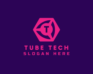 Geometric Cube Tech logo design