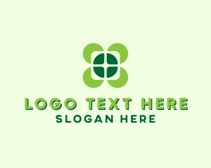 Lucky Four Leaf Clover logo