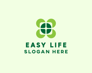 Lucky Four Leaf Clover logo design