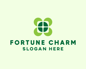 Lucky Four Leaf Clover logo design