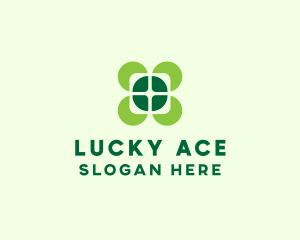 Lucky Four Leaf Clover logo design