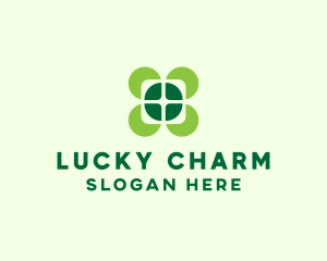 Lucky Four Leaf Clover logo design