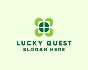 Lucky Four Leaf Clover logo design