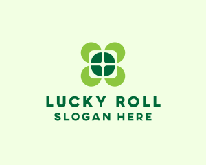 Lucky Four Leaf Clover logo design