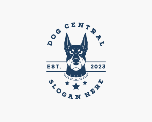 Doberman Dog Kennel logo design