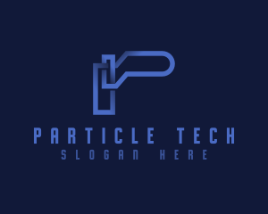 Cyber Tech Letter P logo design