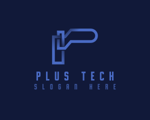 Cyber Tech Letter P logo design