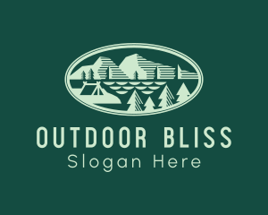 Rural Mountain Campground logo design