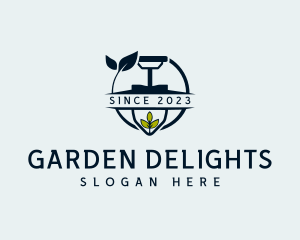 Landscaper Garden Shovel logo design