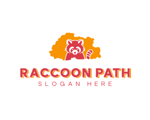 Raccoon Animal Wildlife logo design