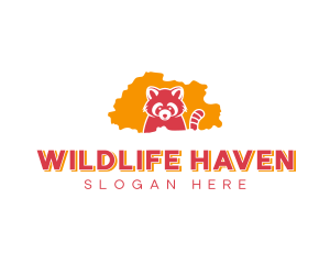 Raccoon Animal Wildlife logo