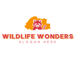 Raccoon Animal Wildlife logo design