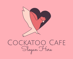 Cockatoo Bird Heart  logo
