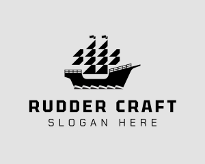 Viking Pirate Ship Logo