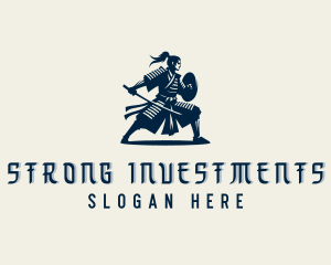 Strong Samurai Warrior logo