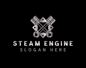 Mechanical Piston Engine logo design