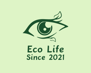 Green Natural Eye  logo design