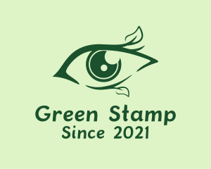 Green Natural Eye  logo design