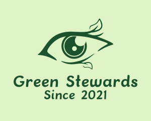 Green Natural Eye  logo design