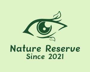 Green Natural Eye  logo design