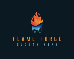 Fire Ice Frost logo design