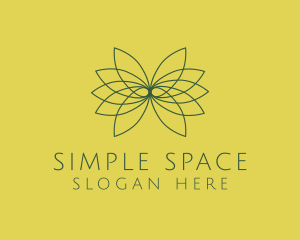 Minimalist Wellness Butterfly logo design