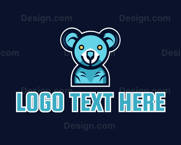 Blue Koala Team Mascot Logo