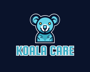 Blue Koala Team Mascot logo design