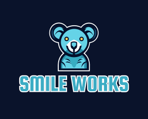 Blue Koala Team Mascot logo design